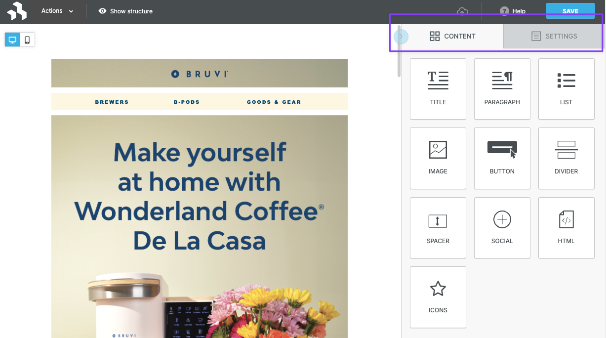 User interface not showing the rows tab based on the custom configuration